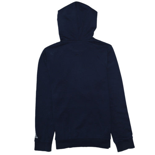 Adidas Womens Navy Blue Pullover Hoodie Small Cotton Logo