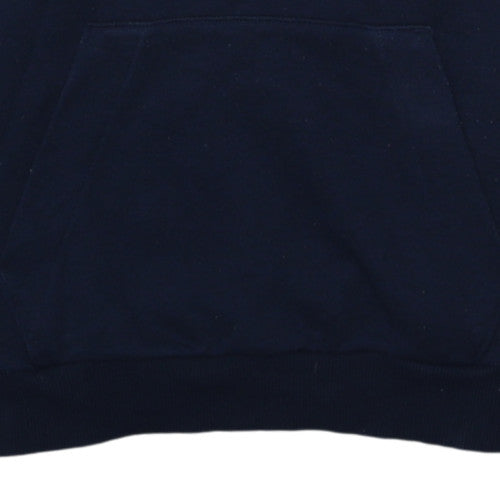 Adidas Womens Navy Blue Pullover Hoodie Small Cotton Logo