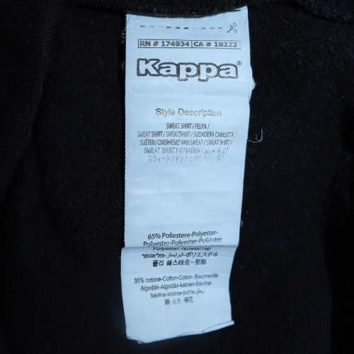 Kappa Men's Black Pullover Hoodie Medium Sportswear Fleece