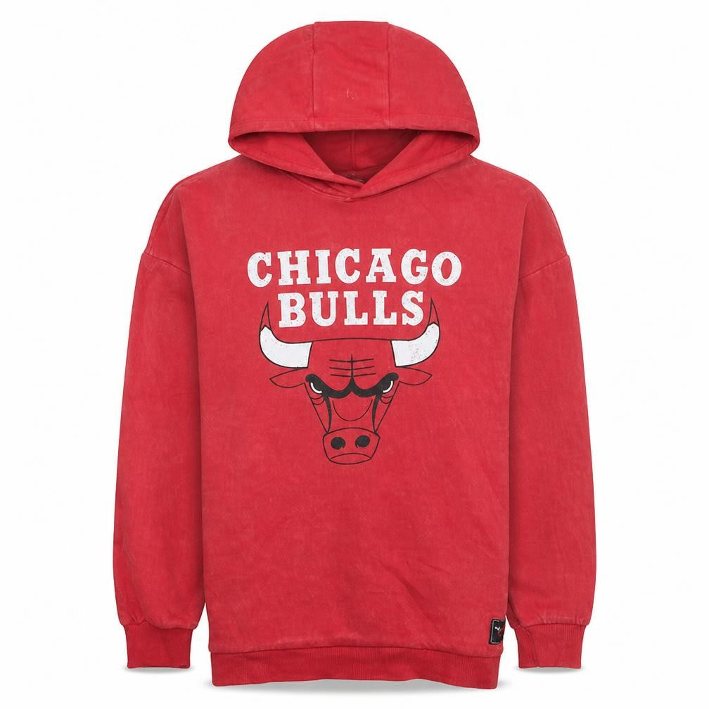 Front view of Primark NBA Chicago Bulls Red Teens 164 Pullover Hoodie