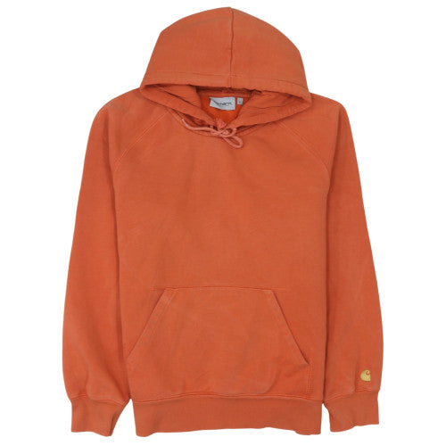 Carhartt Men's Orange Pullover Hoodie Small Fleece Regular Fit