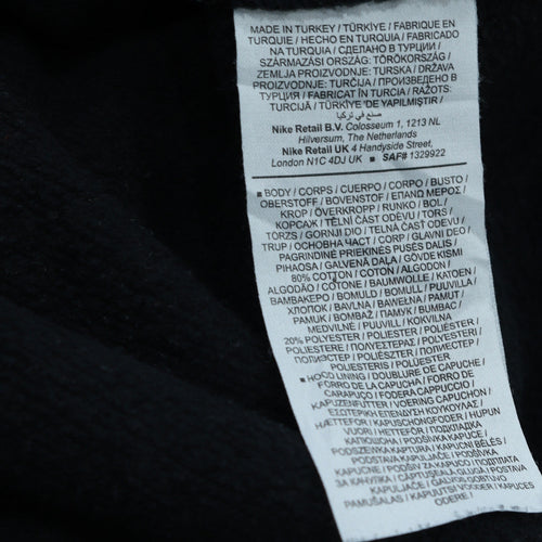 Nike Men's Black Pullover Hoodie Size S Logo Graphic Fleece