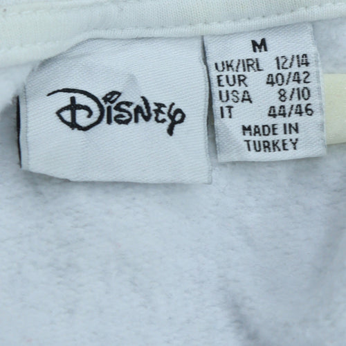 Primark Disney Women White Mickey Mouse Sweatshirt M 12/14 Crew Neck
