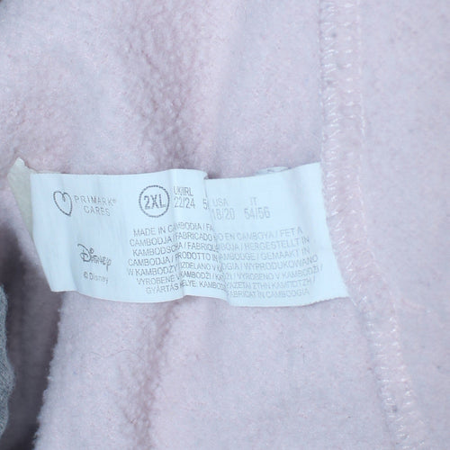 Disney Primark Women Pink Minnie Mouse Pullover Hoodie 2XL