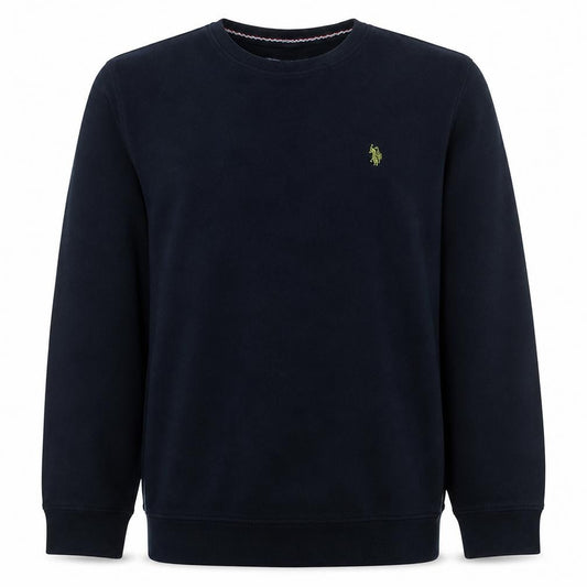 Front view of U.S. Polo Assn. Men's Blue XL Pullover Sweatshirt Crew Neck