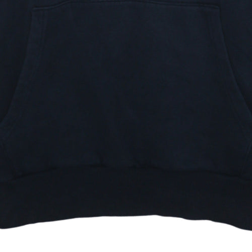 Converse Men Blue Pullover Hoodie L Logo Graphic Fleece Sweatshirt