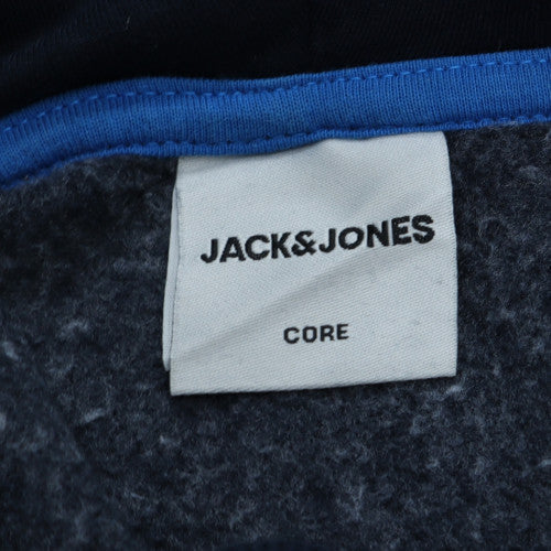 Jack & Jones Men's Blue Pullover Hoodie Core Graphic Print Size M