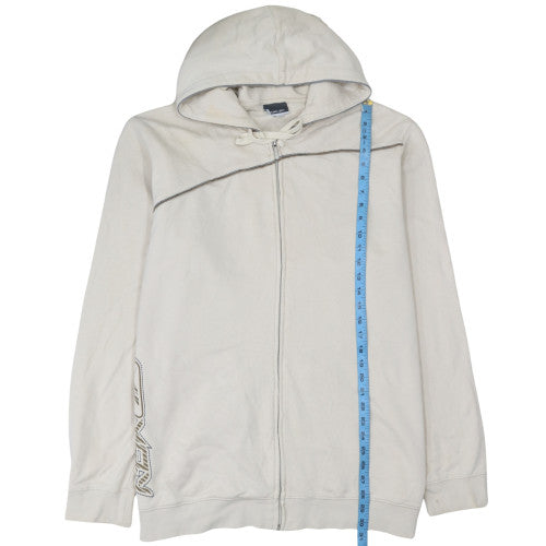 Reebok Men's Beige Full Zip Hoodie Size L Cotton Blend Casual
