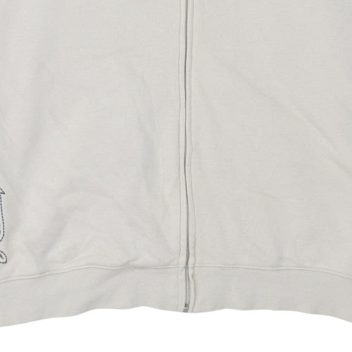 Reebok Men's Beige Full Zip Hoodie Size L Cotton Blend Casual