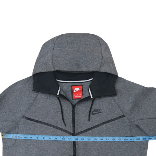 Nike Men's Grey Full Zip Hoodie L Regular Fit Sports Jersey