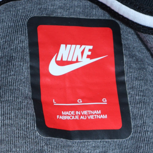 Nike Men's Grey Full Zip Hoodie L Regular Fit Sports Jersey