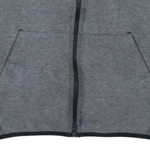Nike Men's Grey Full Zip Hoodie L Regular Fit Sports Jersey