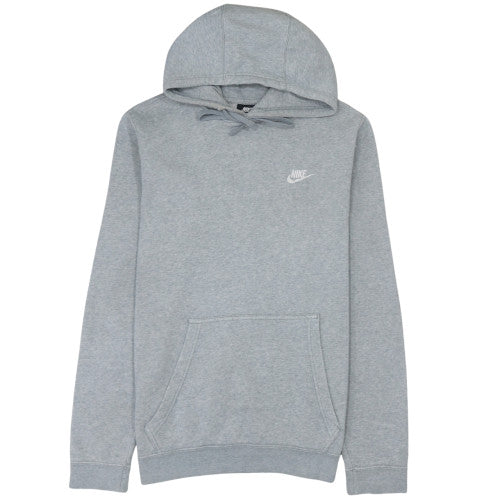 Nike Men's Grey Pullover Hoodie Fleece Medium Logo Sportswear