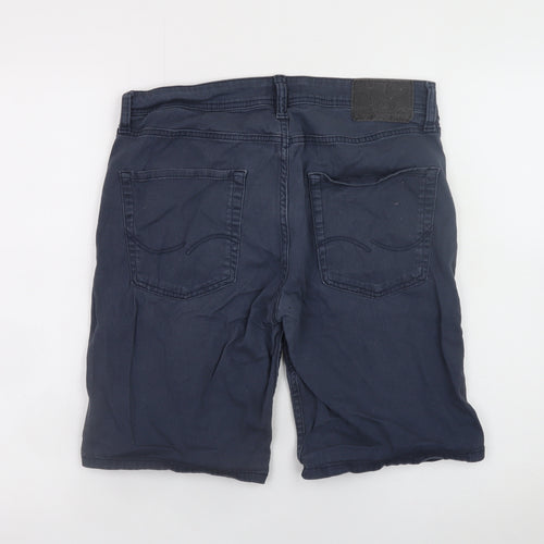 Jack & Jones Mens Blue Regular Fit Chino Shorts Size 32