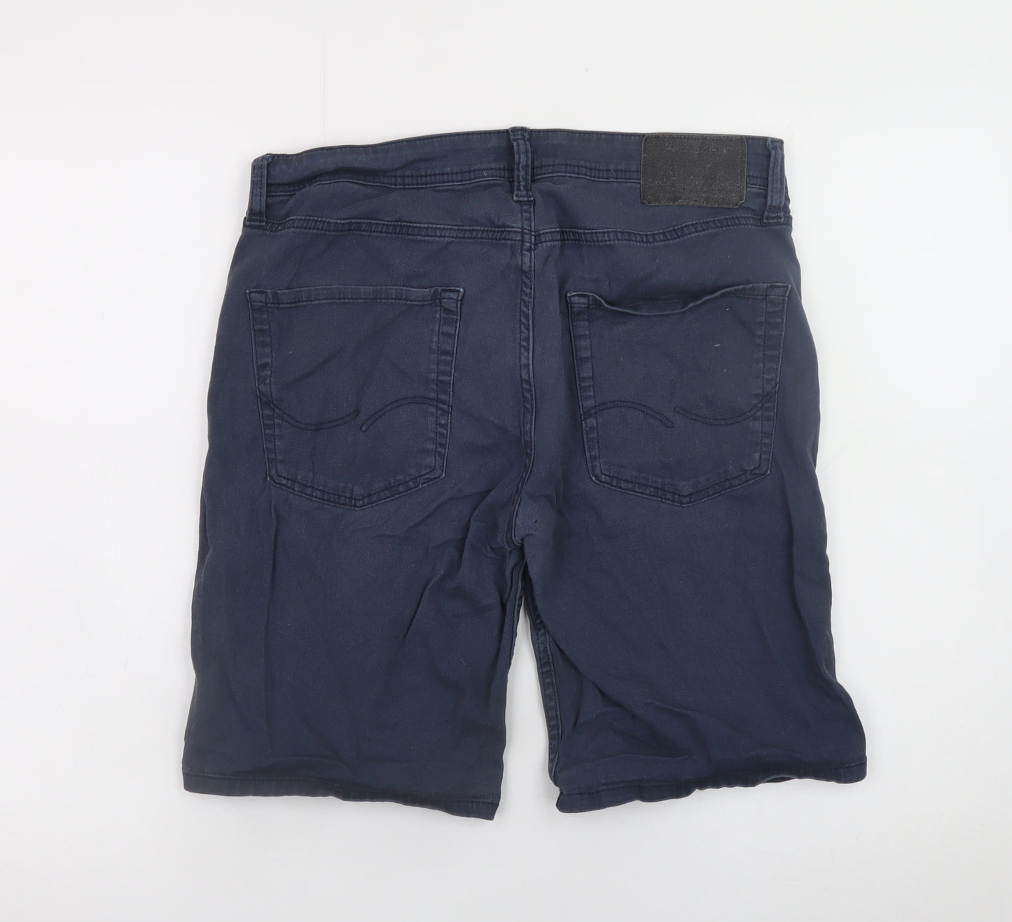 Jack & Jones Mens Blue Regular Fit Chino Shorts Size 32