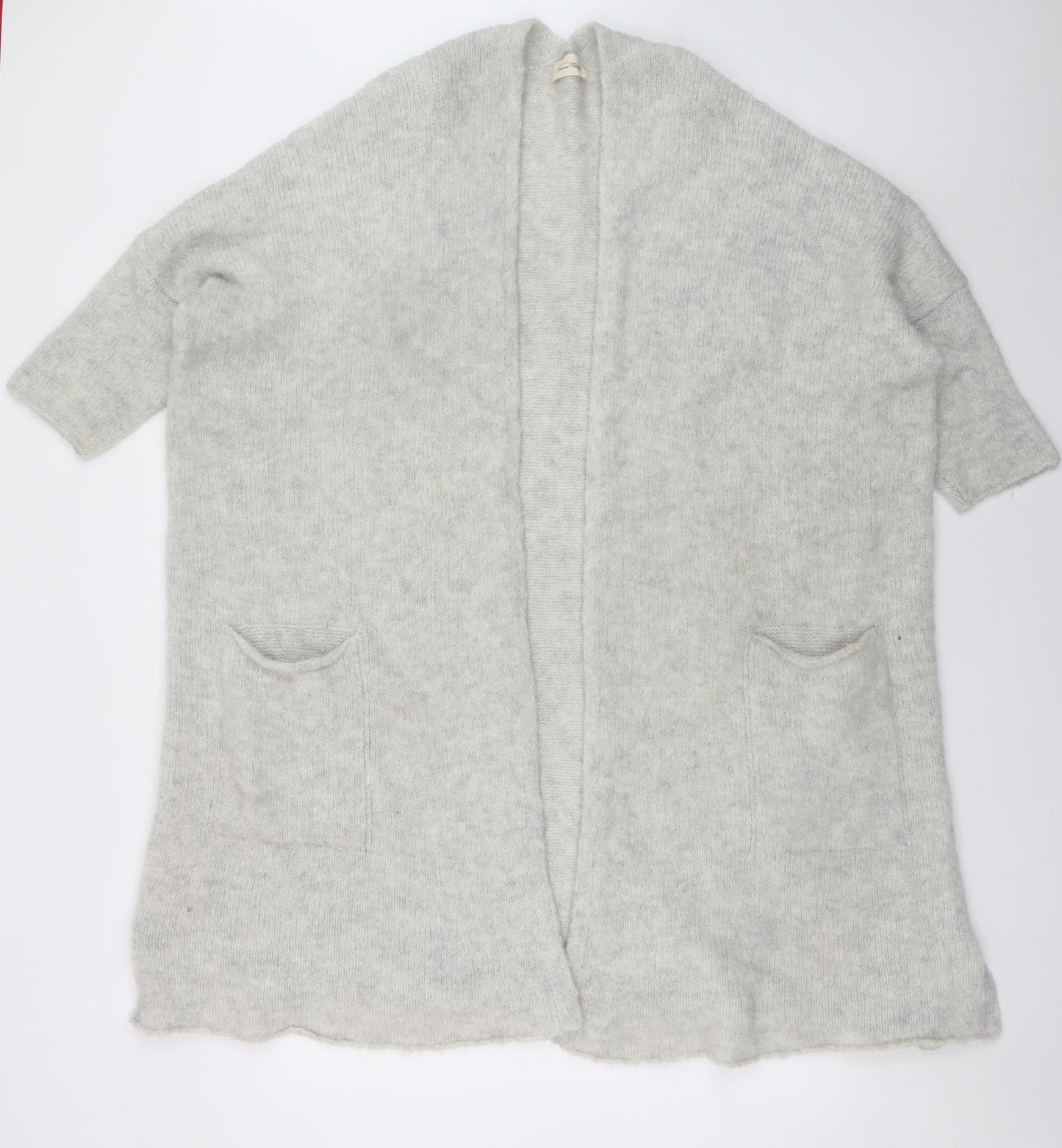 TU Women’s Grey Wool Blend Open Knit Cardigan Size S