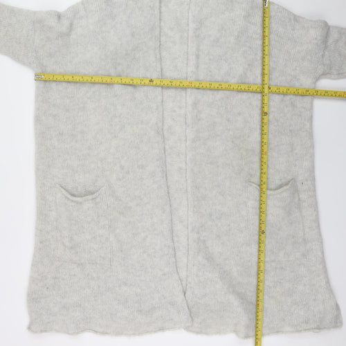 TU Women’s Grey Wool Blend Open Knit Cardigan Size S