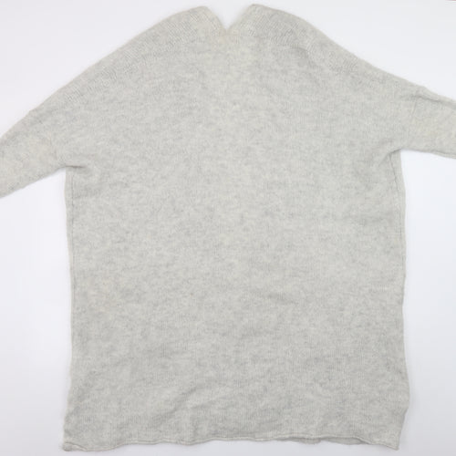 TU Women’s Grey Wool Blend Open Knit Cardigan Size S