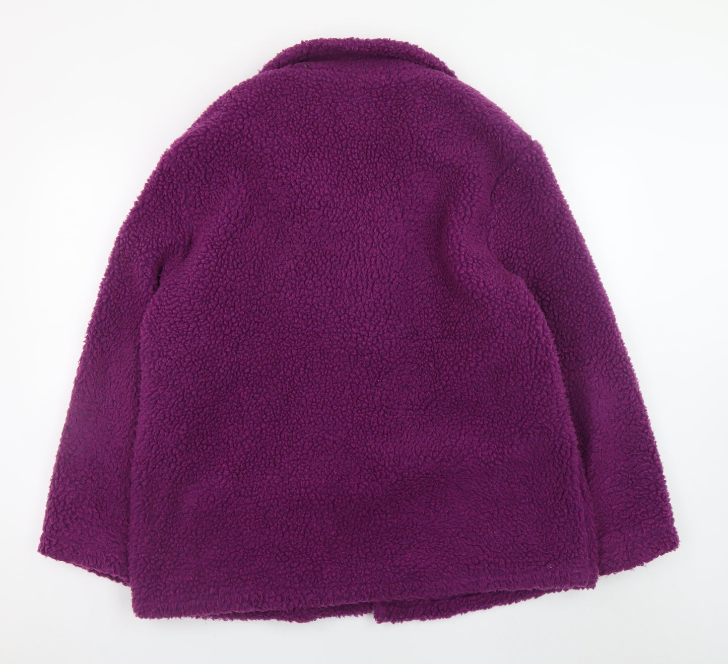 Damart Women’s Purple L Fleece Button Mid-Length Coat