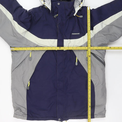 Tenson Men’s Blue Waterproof Hooded Parka Jacket Size S