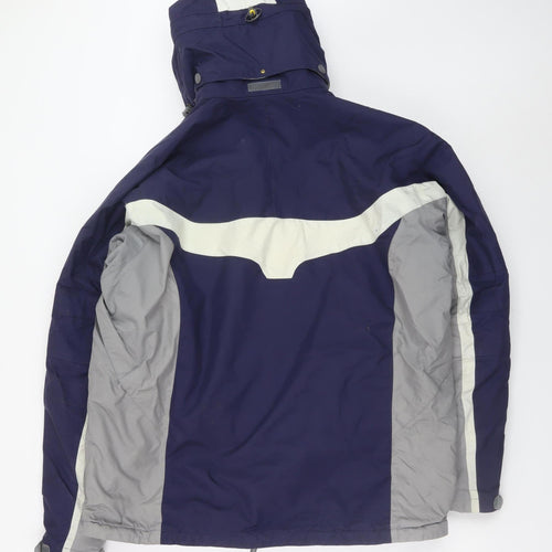 Tenson Men’s Blue Waterproof Hooded Parka Jacket Size S
