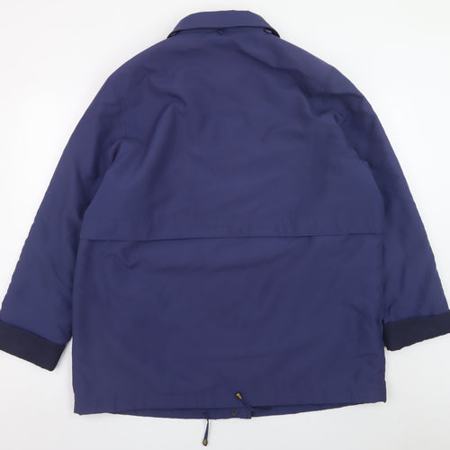 EWM Women Blue Size 18 Polyester Lined Mid-Length Parka Jacket