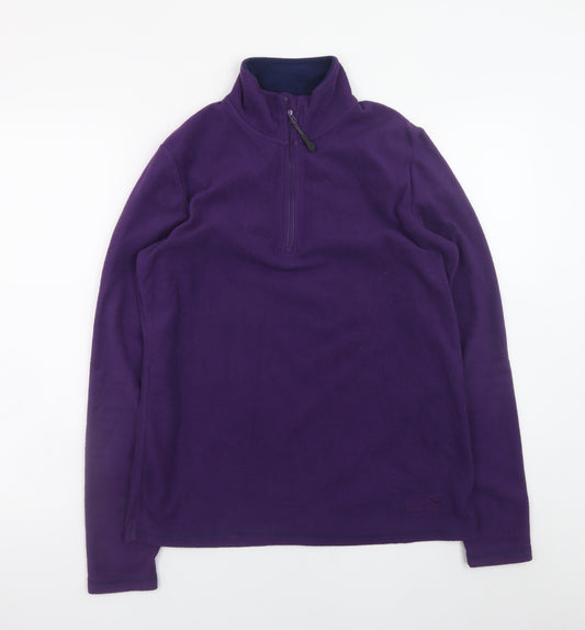 Peter Storm Women's Purple Fleece 1/2 Zip Jacket Size 14