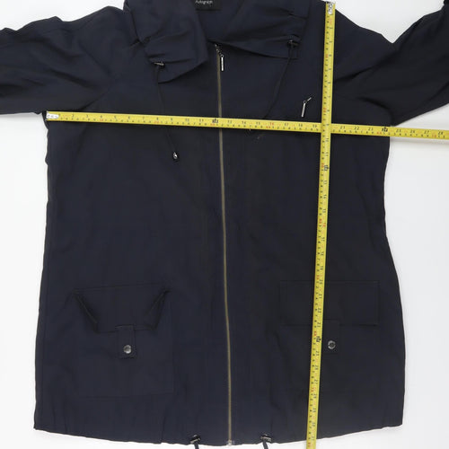 Marks and Spencer Women Blue Hooded Mid-Length Parka Jacket UK 18
