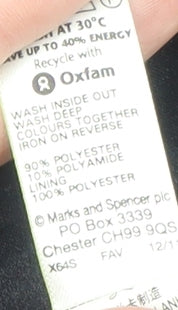 Marks and Spencer Women Blue Hooded Mid-Length Parka Jacket UK 18
