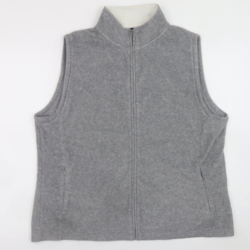 Isle Essentials Men's Grey Fleece Waistcoat XL Full Zip Bodywarmer