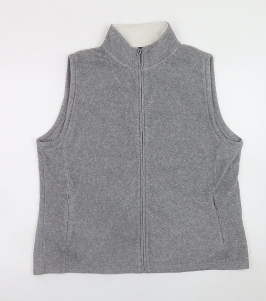 Isle Essentials Men's Grey Fleece Waistcoat XL Full Zip Bodywarmer