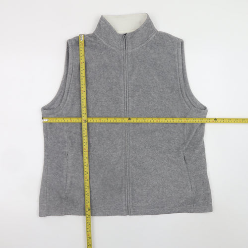 Isle Essentials Men's Grey Fleece Waistcoat XL Full Zip Bodywarmer