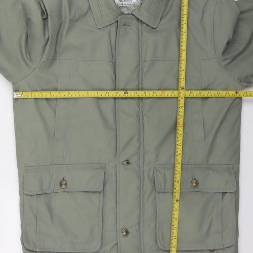 Aldon Men's Green Mid-Length Lined Outdoor Jacket Size M