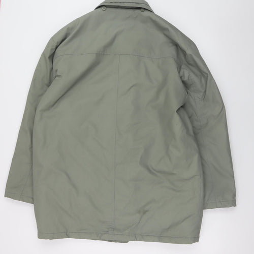 Aldon Men's Green Mid-Length Lined Outdoor Jacket Size M