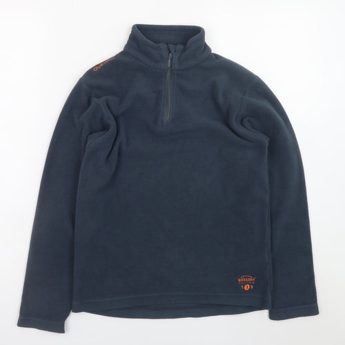 Quechua Boys Blue Fleece 1/4 Zip Hiking Jacket 12 Years