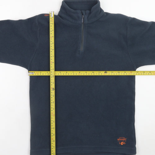 Quechua Boys Blue Fleece 1/4 Zip Hiking Jacket 12 Years