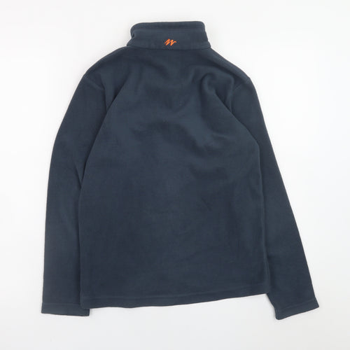 Quechua Boys Blue Fleece 1/4 Zip Hiking Jacket 12 Years