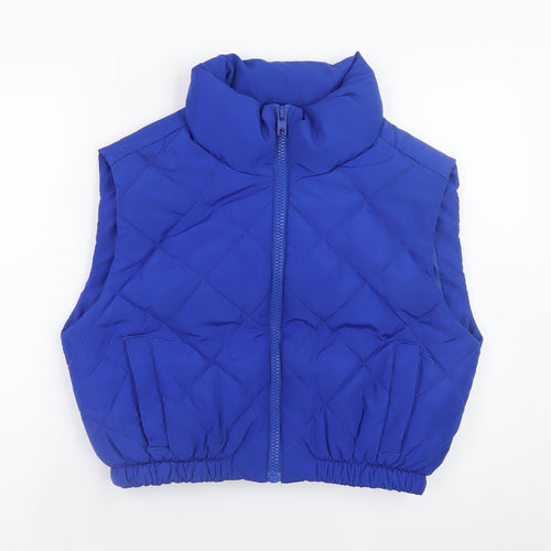 Simply Be Womens Blue Quilted Puffer Waistcoat Size 12