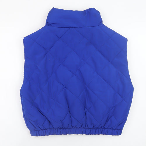 Simply Be Womens Blue Quilted Puffer Waistcoat Size 12