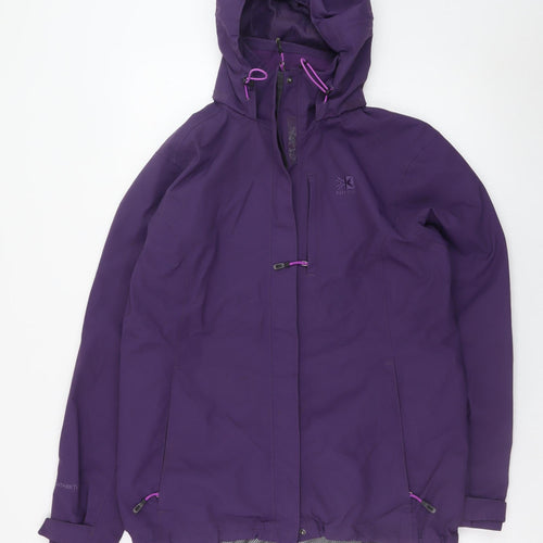 Karrimor Women's Purple Waterproof Hooded Parka Jacket Size 12