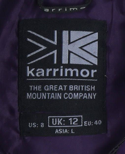 Karrimor Women's Purple Waterproof Hooded Parka Jacket Size 12