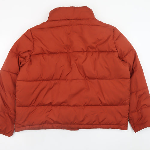 Principles Women’s Rust Puffer Jacket Size 16 Polyester Lined Zip Pockets
