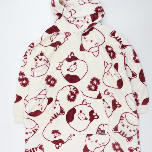 Marks and Spencer Girls Ivory Squishmallows Fleece Hooded Robe 13-14 Years