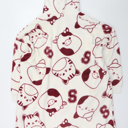 Marks and Spencer Girls Ivory Squishmallows Fleece Hooded Robe 13-14 Years