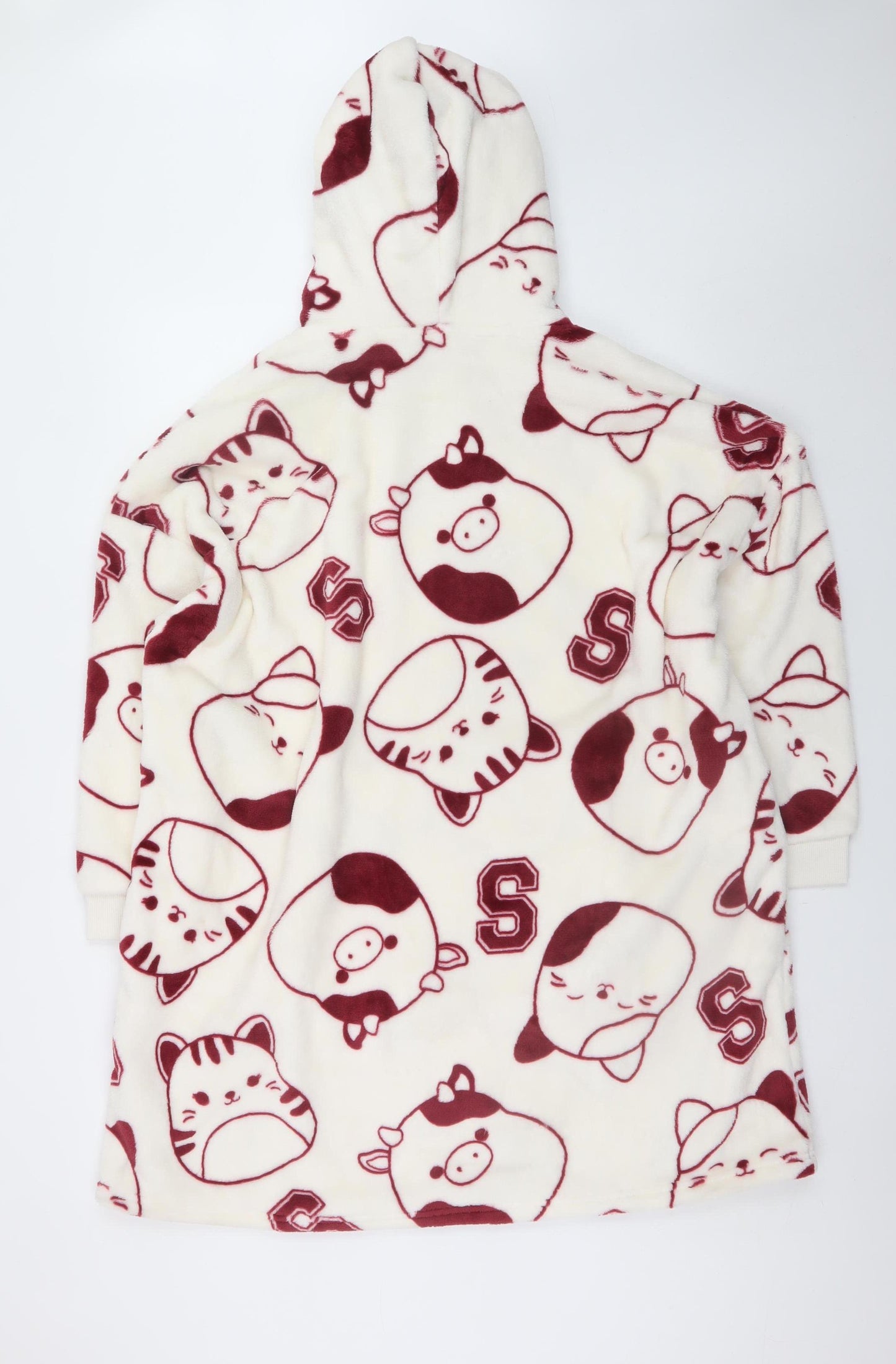 Marks and Spencer Girls Ivory Squishmallows Fleece Hooded Robe 13-14 Years