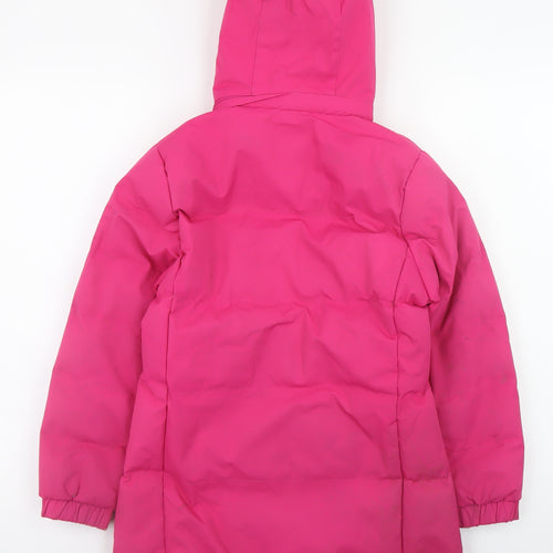 Trespass Girls Pink Hooded Puffer Coat 7-8 Years Waterproof Winter Jacket