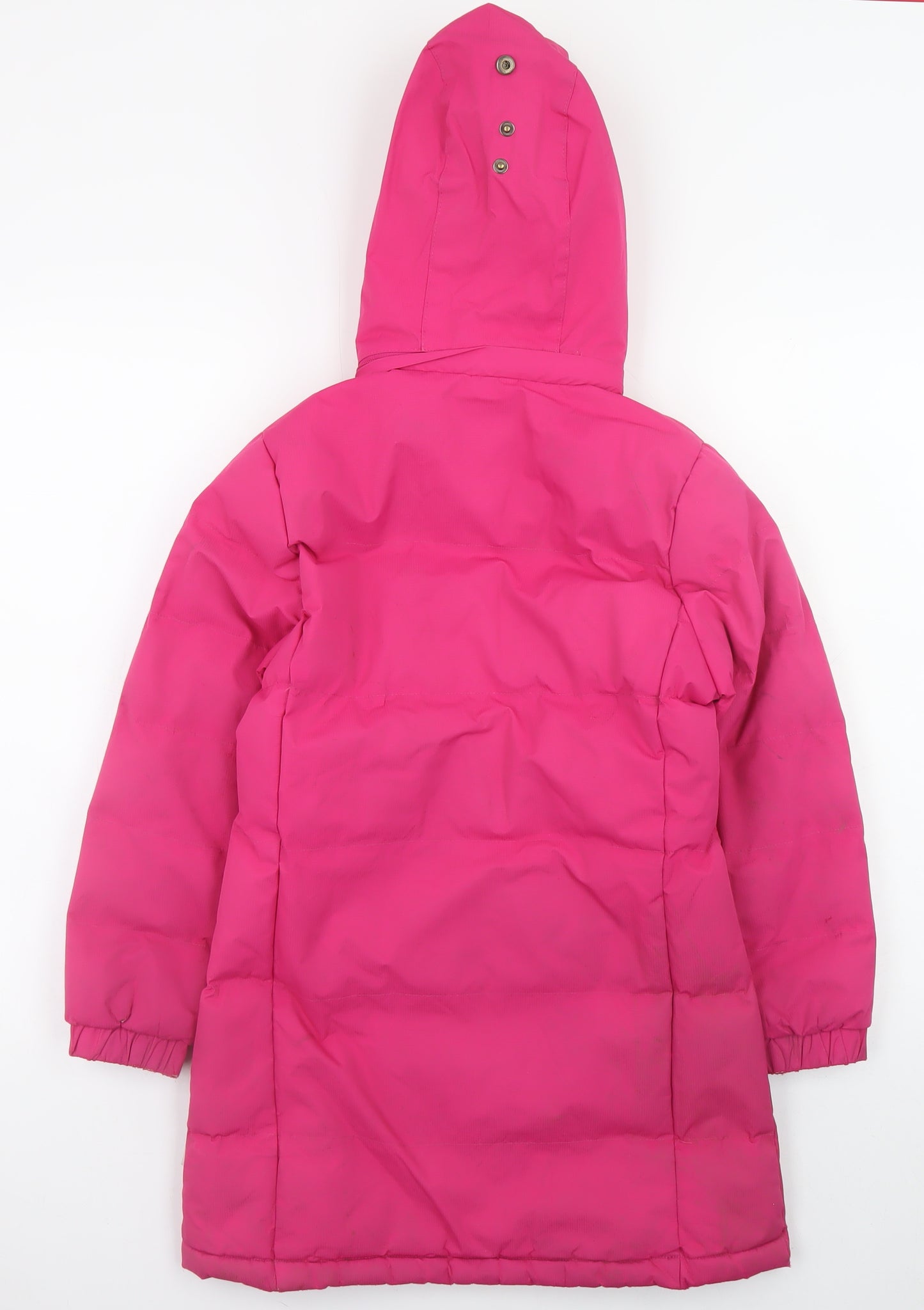 Trespass Girls Pink Hooded Puffer Coat 7-8 Years Waterproof Winter Jacket