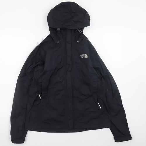 The North Face Womens Black Waterproof Hooded Rain Jacket Size M