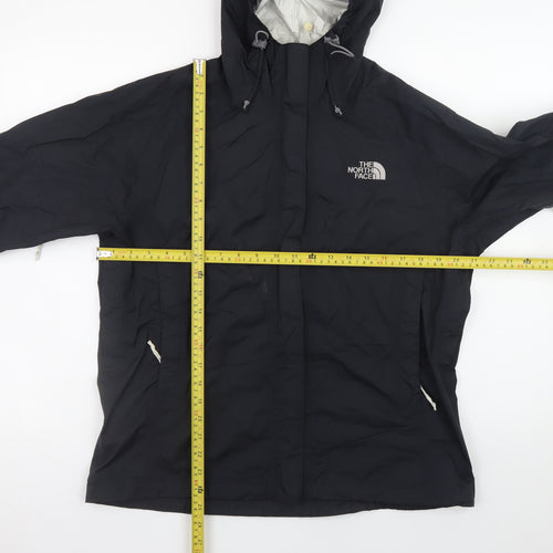 The North Face Womens Black Waterproof Hooded Rain Jacket Size M