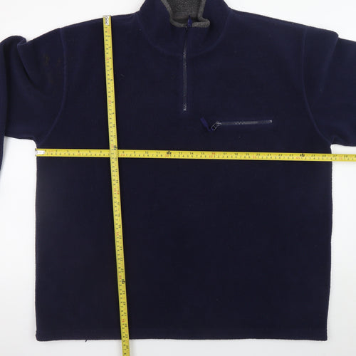 Next Men’s Blue Fleece 1/4 Zip Pullover Sweatshirt XL